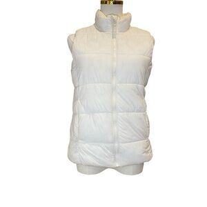 Old Navy Girls Size 14 (XL) White Puffer Vest